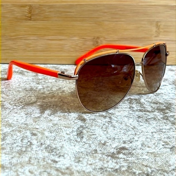 Brand New Batali Neon Orange Frame Aviator Sunglasses Gradient Lens main image 9
